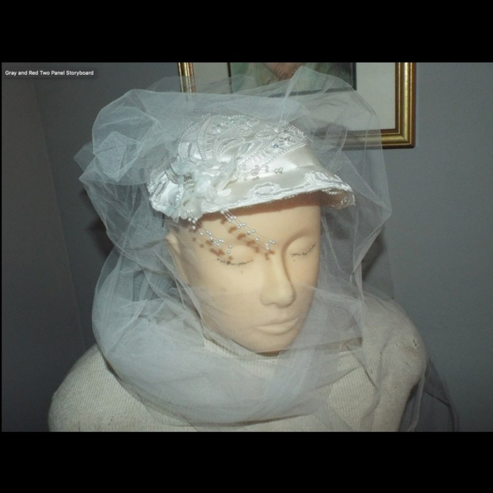 Mary Jean Beaded Sequin Bridal Wedding Short Veil